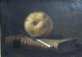 BEAUREGARD G.Pierre 1847-1894,Still Life with Book, Knife and Pear,William Doyle US 2009-11-19