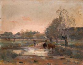 Beauvais Armand 1840-1911,Paysage aux vaches,Marambat-Camper FR 2021-10-21