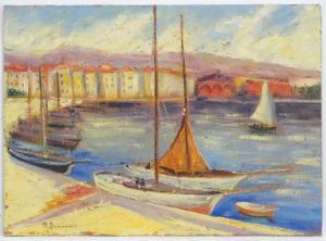 BEAUVAIS Paul 1966,A harbour scene with sailing boats,Claydon Auctioneers UK 2021-12-29