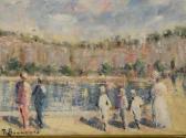 BEAUVAIS Paul 1966,Impressionist study of figures by a lake,Crow's Auction Gallery GB 2017-01-18