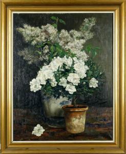 BEAUVOIS Eugènie 1800-1900,Vase garni de Fleurs,Galerie Moderne BE 2019-01-29