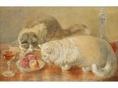 BEBB Rosa Minnie,A pair of kittens watching wasps on a dish of frui,1899,Duke & Son 2014-09-25