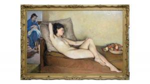 BECAT Paul Emile 1885-1960,Recumbent Nude in the Artist's Studio,1938,Anderson & Garland 2023-07-19