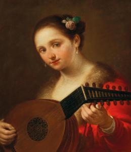 BECCADELLI Antonio 1718-1803,A young woman with lute,Palais Dorotheum AT 2019-10-22