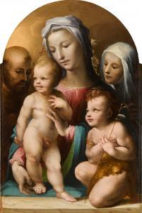 BECCAFUMI IL MECARINO Domenico 1486-1551,The Virgin and Child, with the infant St John th,Sotheby's 2023-07-05