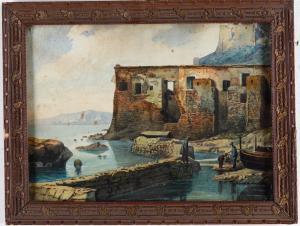 BECCARIA Angelo 1820-1897,Veduta costiera con fortezza e ruderi,Cambi IT 2023-11-09
