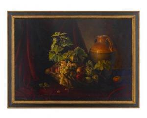 BECCIANI Giordano 1916,Still Life with Cloth, Grapes and Grape Leaves in ,Hindman US 2020-09-16