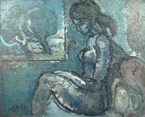 BECH Pere 1920,Desnudo femenino en azul,Brok ES 2008-04-10