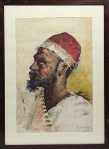 BECHARD 1900-1900,Portrait d'un berbère,1908,Ruellan FR 2015-05-30