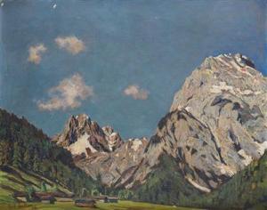 BECHLER Gustav,Sommerliche Almlandschaft bei Pertisau am Achensee,1932,Palais Dorotheum 2018-03-01