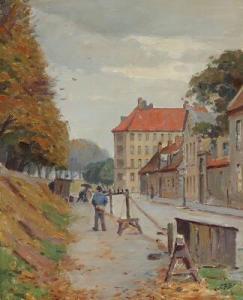 BECK Christian Frederick 1876-1954,A view of Oestervoldgade along the embankme,1895,Bruun Rasmussen 2021-03-15