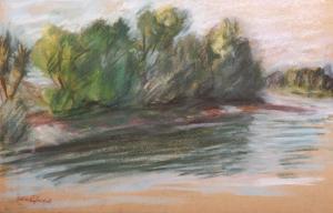 BECK Judit 1909-1995,Riverside Landscape,Pinter HU 2022-01-16
