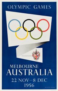 BECK Richard 1912-1985,OLYMPIC GAMES MELBOURNE AUSTRALIA,1956,Swann Galleries US 2020-08-27