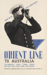 BECK Richard 1912-1985,ORIENT LINE TO AUSTRALIA,1936,Swann Galleries US 2018-10-25