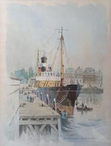 BECK STUART 1903-2000,Steamship by tall masted ship,The Cotswold Auction Company GB 2022-01-25