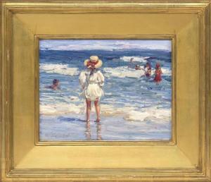 BECKEN Brian A 1949,Wading into the sea,Eldred's US 2017-08-10