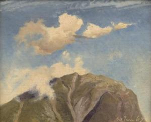 BECKER August 1822-1887,Wolken über dem Ben Nevis in Schottland,1864,Galerie Bassenge DE 2019-05-30