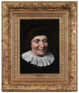 BECKER Carl 1862-1926,Smiling Older Woman in a Fur Trimmed Hat,Brunk Auctions US 2023-11-17