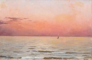BECKER Carl 1862-1926,Sunset,Stahl DE 2020-09-26