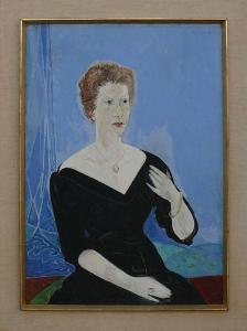 BECKER Curt Georg 1904-1972,Portrait einer sitzenden Frau,Geble DE 2016-07-23
