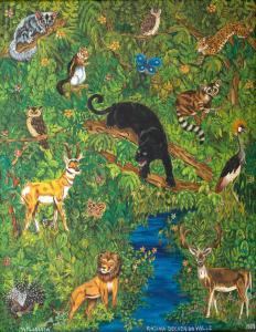 BECKER DO VALLE Rosina 1914-2000,Floresta com Animais,1979,Escritorio de Arte BR 2023-08-07