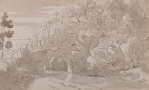 BECKER EDMUND 1790-1830,A River Scene with a Bridge,John Nicholson GB 2019-07-31
