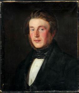 BECKER ERNST AUGUST 1837-1860,Portrait eines Herren,Allgauer DE 2017-04-06