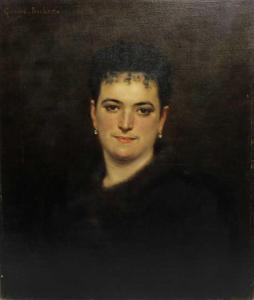 BECKER Georges 1845-1909,Portrait de femme de qualité,Ruellan FR 2014-10-18