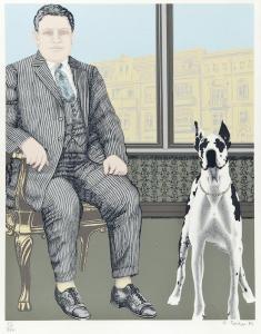 BECKER Harald 1940,Man and German Dog,1973,Bloomsbury London GB 2010-09-30