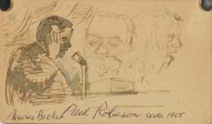 BECKER Maurice 1889-1975,Paul Robeson,1955,Ripley Auctions US 2023-10-07