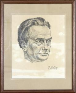 Becker Richard 1888-1956,Bildnis des Bildhauers Otto Häusser,1949,DAWO Auktionen DE 2021-10-08
