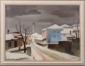 Becker Richard 1888-1956,Kleinstadt im Winter,DAWO Auktionen DE 2022-03-11