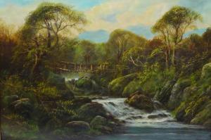 BECKER 1900-1900,Wooden Bridge over a Waterfall,David Duggleby Limited GB 2017-03-11