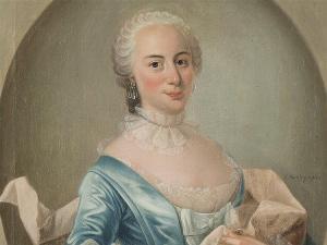 BECKLY E 1711-1774,Portrait of a Gentlewoman,1753,Auctionata DE 2016-06-28