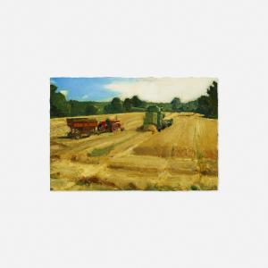Beckman William G. 1942,Field with Tractor,Rago Arts and Auction Center US 2021-12-15