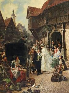 BECKMANN Conrad 1846-1902,Der Auszug der Braut zur Kirche,Van Ham DE 2013-05-17