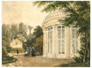 BECKMANN Karl 1799-1859,DER PAVILLON IM PARK BELLEVUE, BERLIN,Villa Grisebach DE 2012-11-28