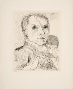 BECKMANN Max 1884-1950,Self Portrait with Pen,1916,Van Ham DE 2015-11-26