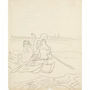 BECKMANN Max 1884-1950,viarreggio beach scene (figures in rowboats),1925,Sotheby's GB 2003-07-17