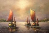 BECKMANN Theo,Three Sailing boats on large river,Dickins GB 2008-09-12