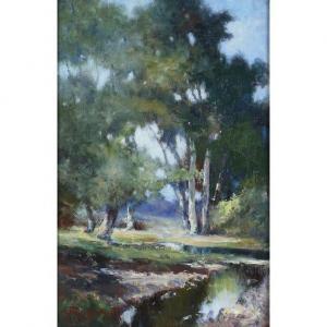 BECKWITH Arthur 1860-1930,Untitled (Creekside),Clars Auction Gallery US 2021-06-20