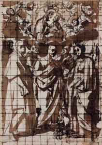 BEDESCHINI GIULIO CESARE 1600-1600,Vierge à l'enfant entourée de saints,Piasa FR 2011-03-31