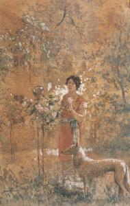 BEDNARIK Ignat 1882-1963,In the rose garden,Artmark RO 2019-03-27