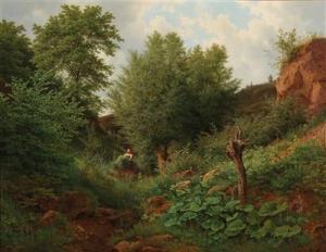 BEDOICH Havranek 1821-1899,Landscape with stream in the summer,1876,Palais Dorotheum AT 2017-04-27