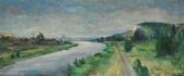 bedoich horálek 1913,A Landscape with a River,1949,Palais Dorotheum AT 2008-05-31
