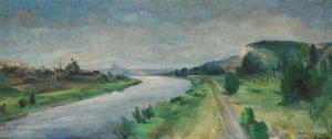 bedoich horálek 1913,A Landscape with a River,Palais Dorotheum AT 2009-03-07