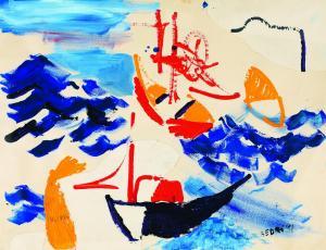 BEDRI Baykam 1957,Abstract,1957,Alif Art TR 2016-12-18