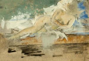 BEDRICH Vanicek 1885-1955,Nude Girl Reclining,Palais Dorotheum AT 2013-09-21