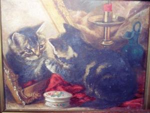 BEEB Rosa,Kitten at a Mirror,1899,Simon Chorley Art & Antiques GB 2011-07-28