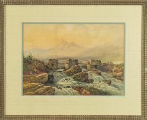 BEECH W.A. 1800-1900,Old Bridge Beddgelert (Wales),1891,Clars Auction Gallery US 2020-10-10